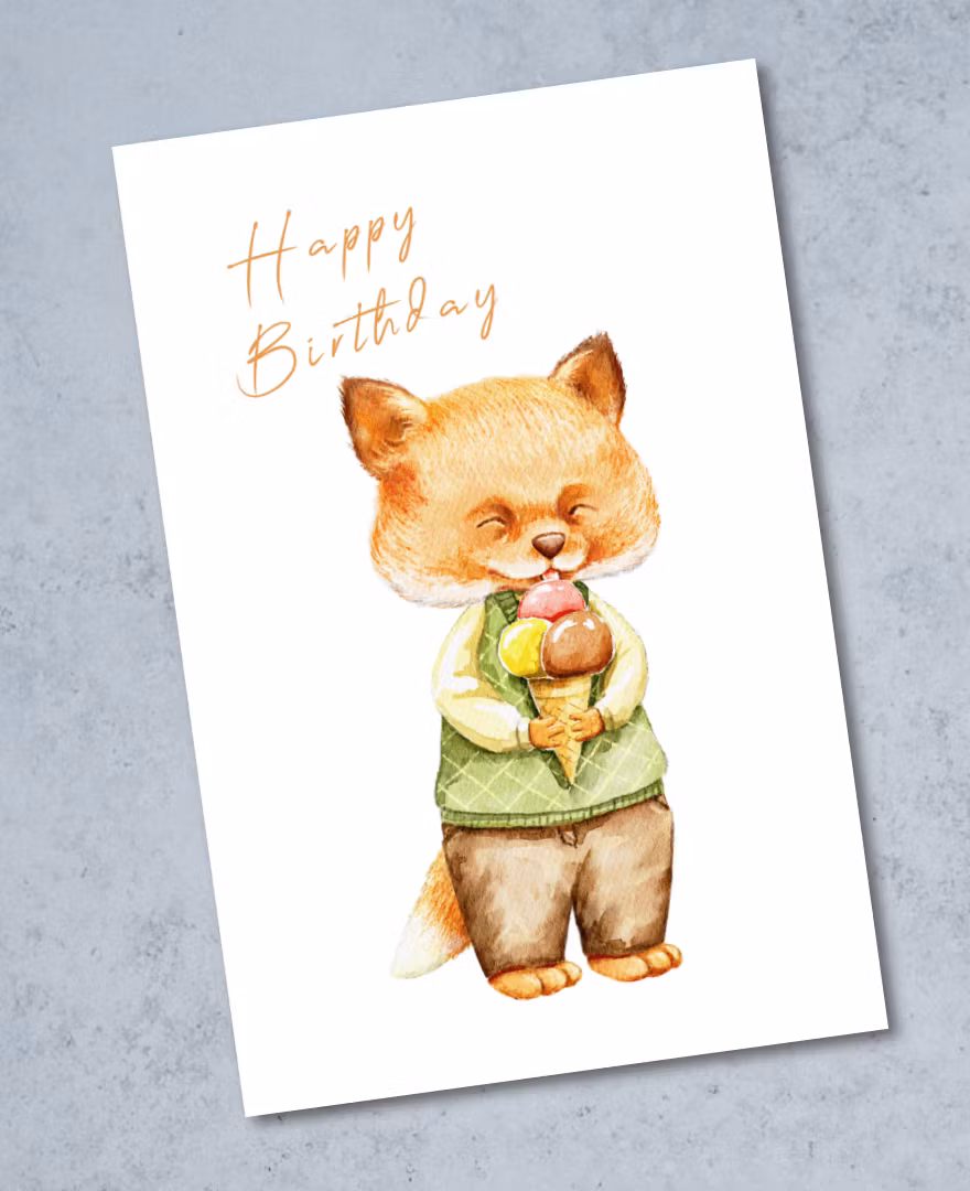 9pk Happy Birthday Minikort