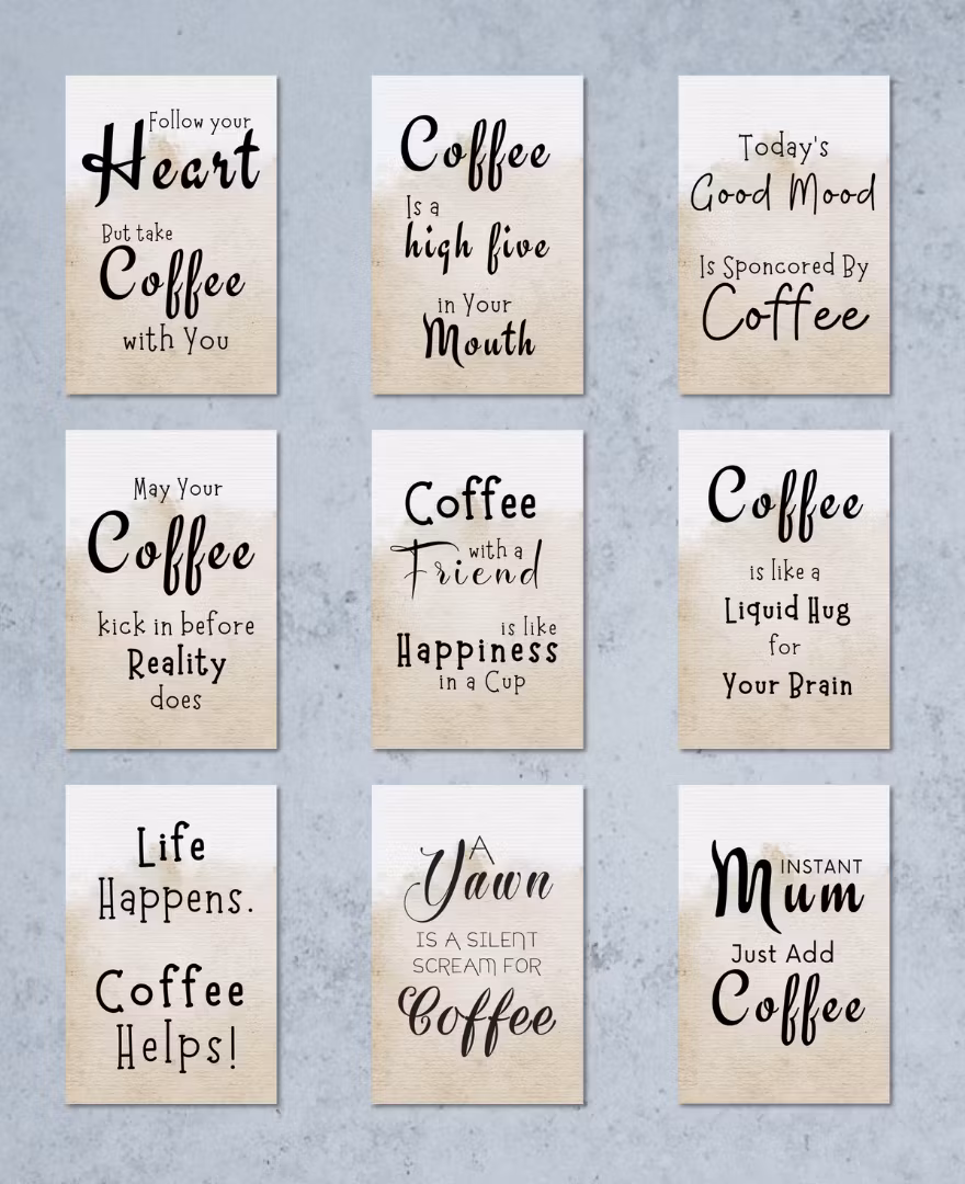 9pk Fun Coffee Cards