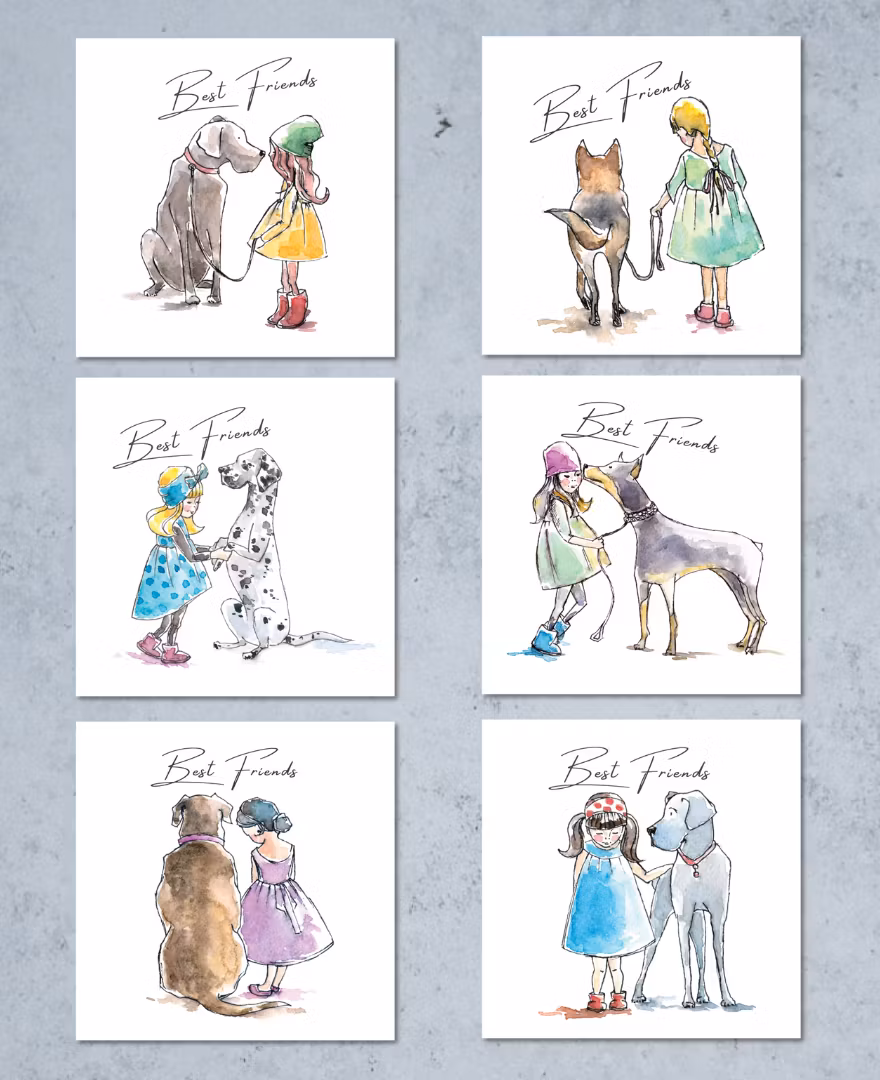 6pk "Best Friends" Cards