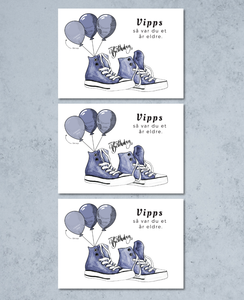3pk Vipps Skrapekort - Blue Sneakers