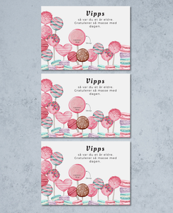 3pk Vipps Skrapekort - Cake Pops