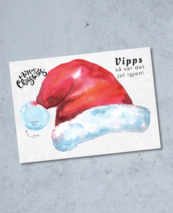 Vipps Julekort - Nissehatt