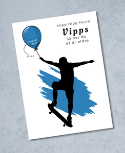 Vipps Bursdagskort - Skater Boy