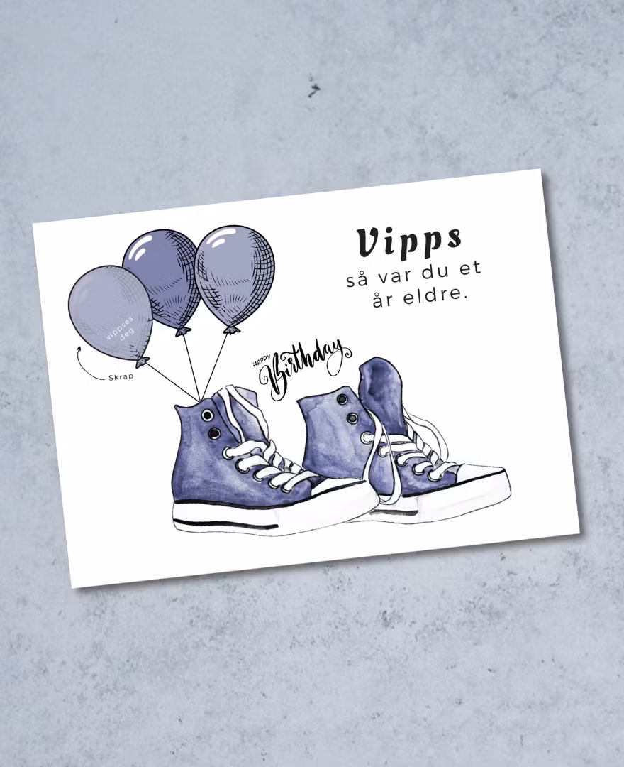 Vipps Bursdagskort - Sneakers