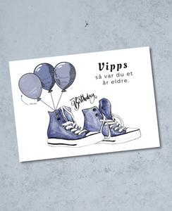 Vipps Bursdagskort - Sneakers