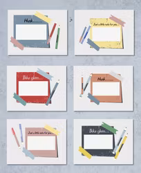 6pk "Post-it note" Skrapekort