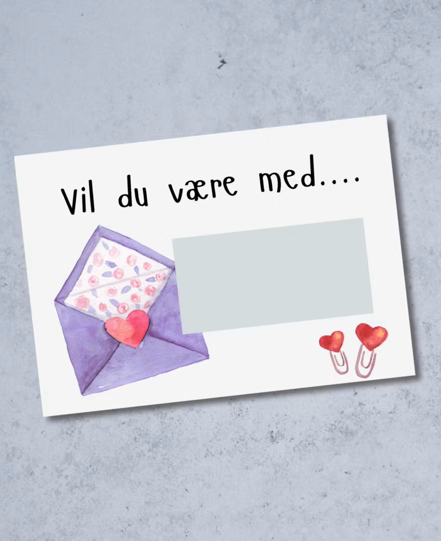 9pk "Du er....." Skrapekort