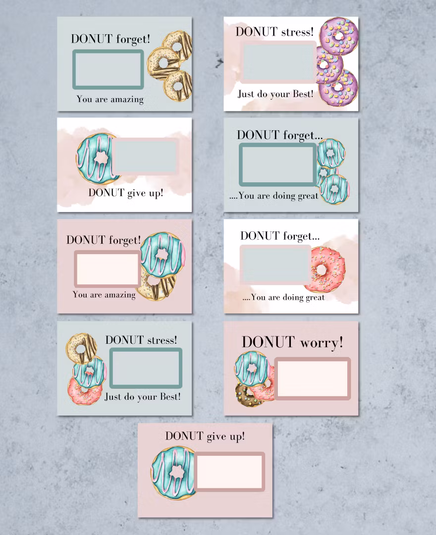 9pk Donut Skrapekort