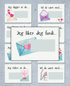 9pk "Du er....." Skrapekort