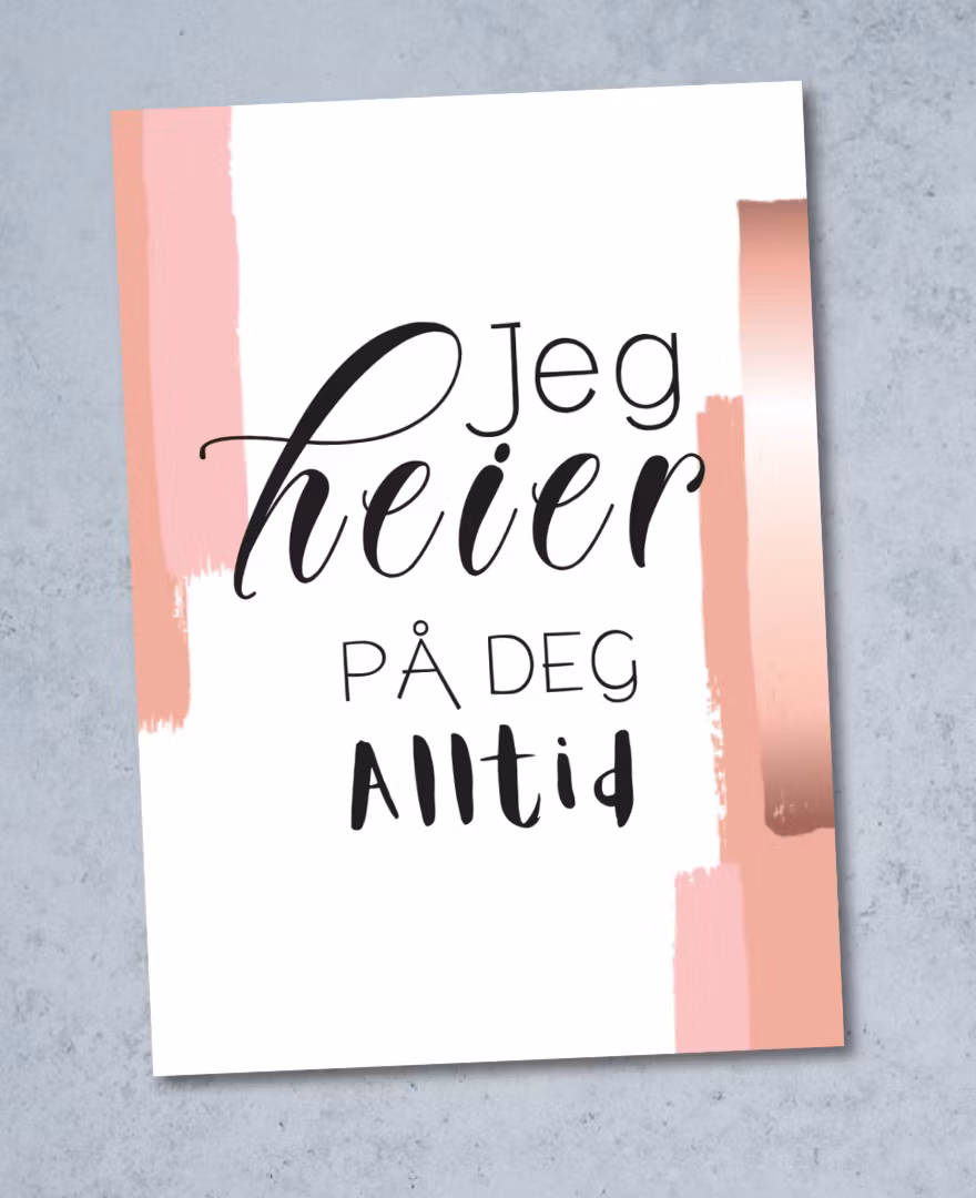 16pk "Du er god nok" Kort
