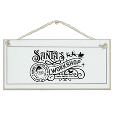 Crafty Clara Wooden Sign - "Santa's Workshop"