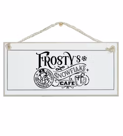 Crafty Clara Wooden Sign - "Frosty's Christmas Sign"