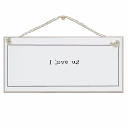 Crafty Clara Wooden Sign - "I LOVE US"