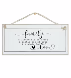 Crafty Clara Wooden Sign - "Family Love"