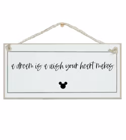 Crafty Clara Wooden Sign - A dream is a wish the heart make