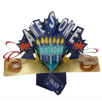 Second Nature Pop-up Card - Awesome Birthday