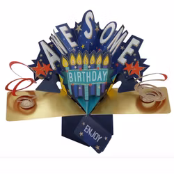 Second Nature Pop-up Card - Awesome Birthday