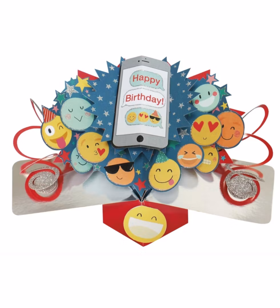 Second Nature  Pop-up Card - Birthday Emojis