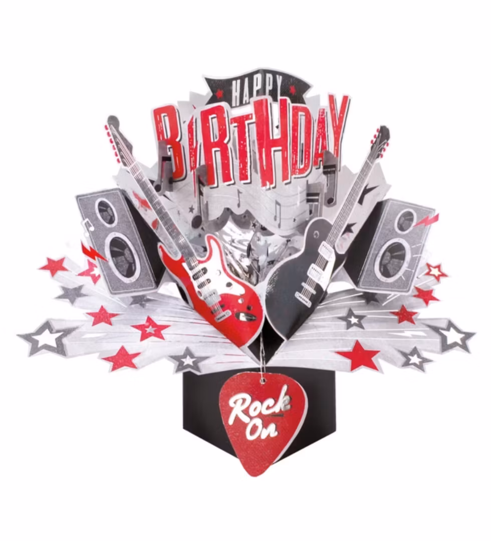Second Nature  Pop-up Card - Birthday Rock