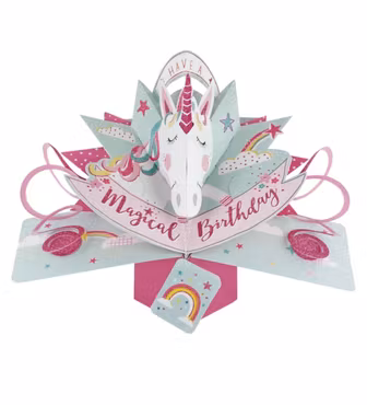 Second Nature  Pop-up Card - Birthday Unicorn