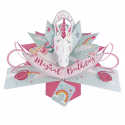 Second Nature  Pop-up Card - Birthday Unicorn