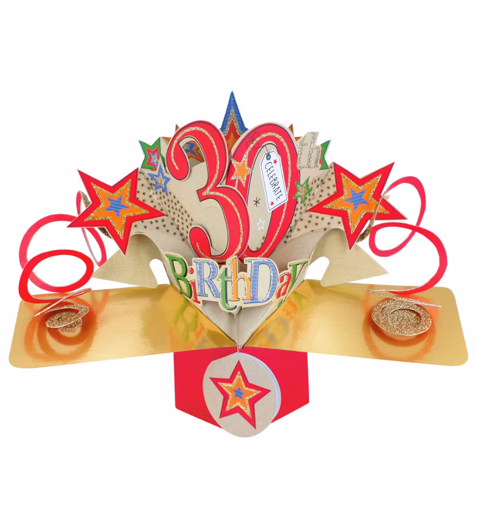 Second Nature Pop-up Card - 30th Birthday