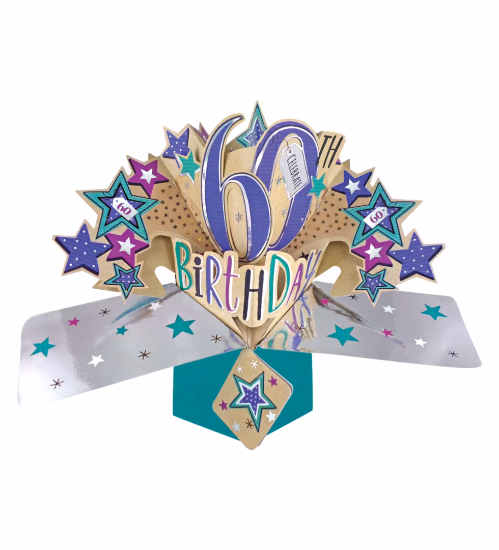 Second Nature Pop-up Card - 60th Birthday