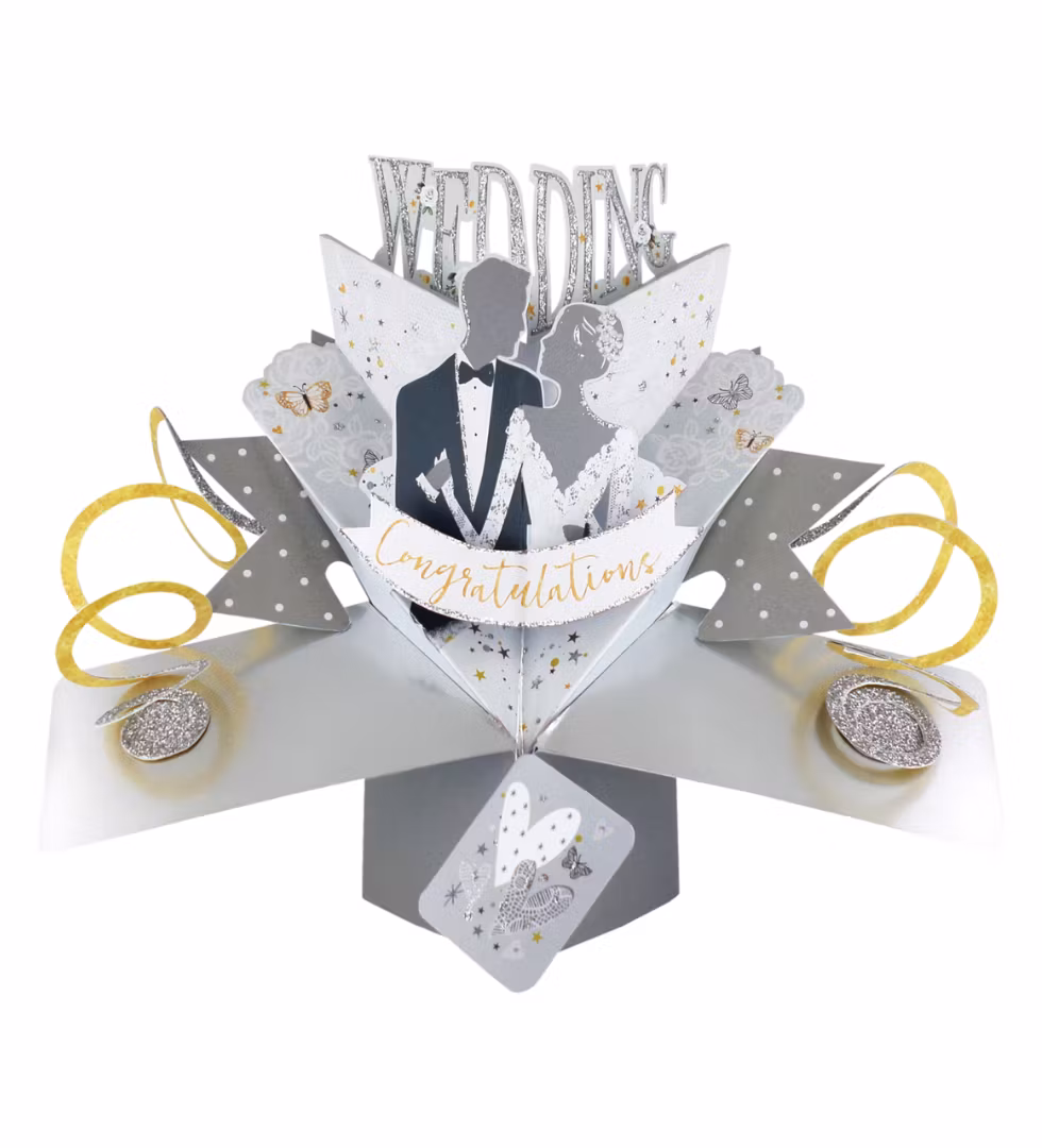 Second Nature Pop-up Card - Wedding Bride & Groom