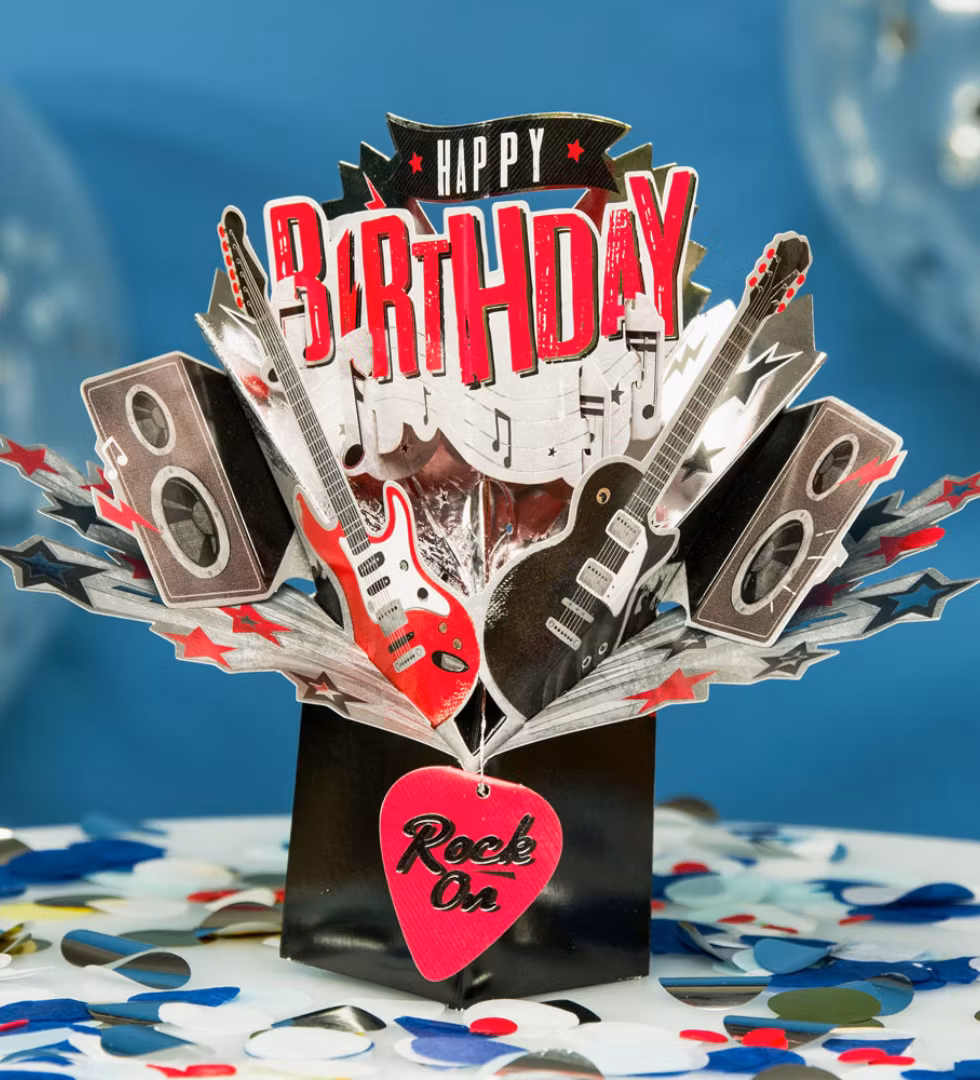 Second Nature  Pop-up Card - Birthday Rock