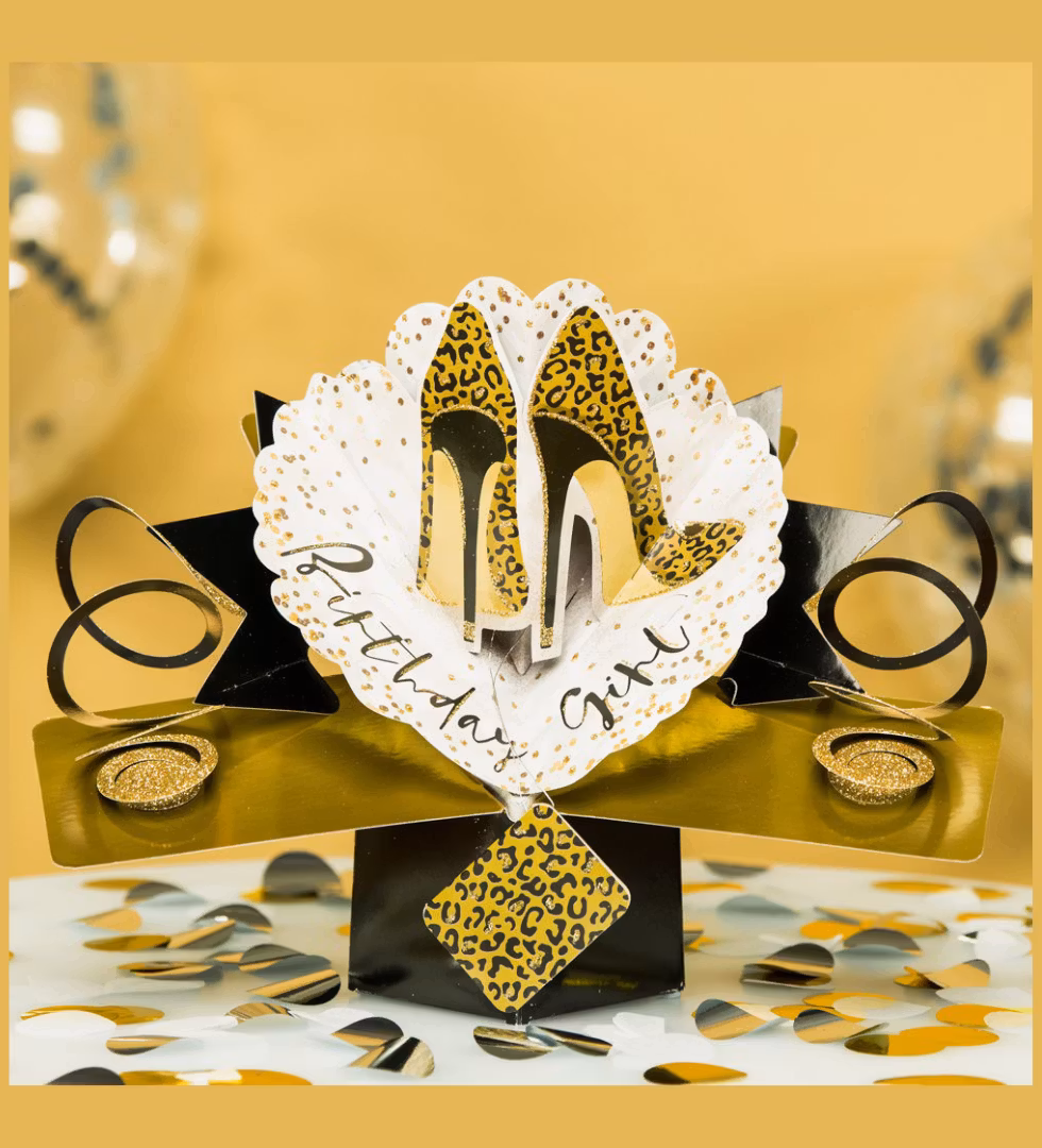 Second Nature  Pop-up Card - Birthday Shoes