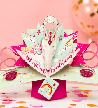Second Nature  Pop-up Card - Birthday Unicorn