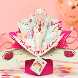 Second Nature  Pop-up Card - Birthday Unicorn