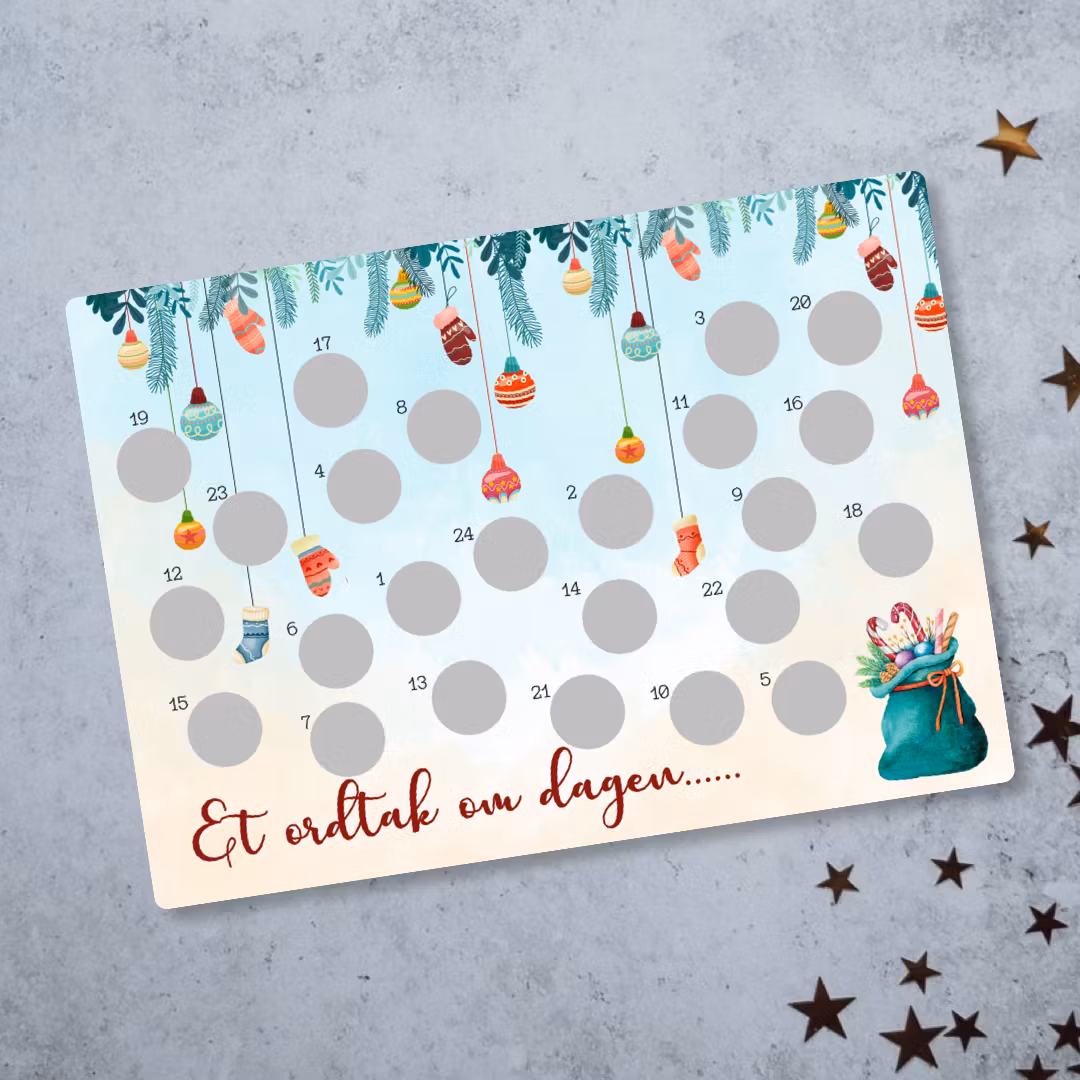 Scratch-off  Julekalender - Dagens Ordtak
