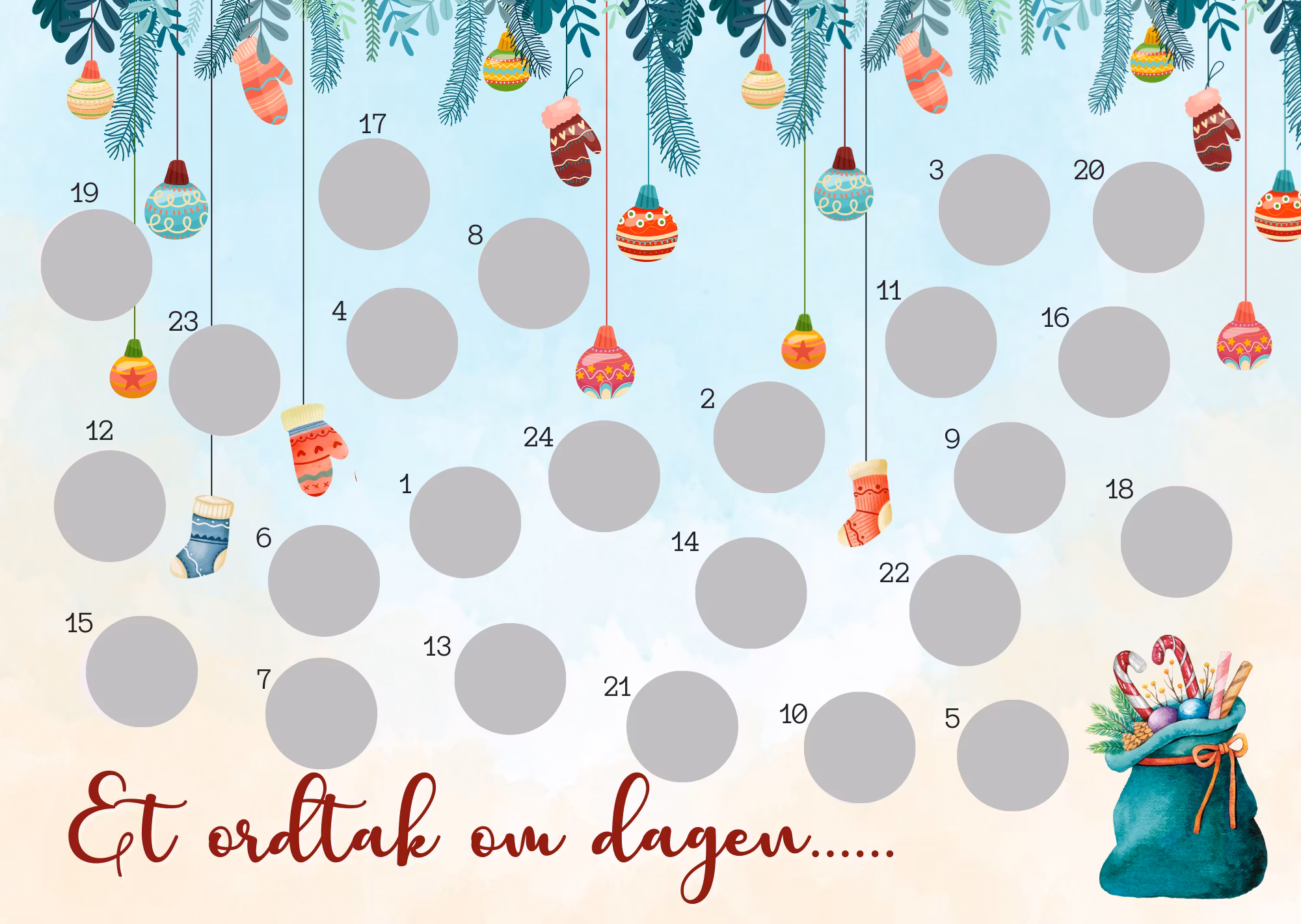 Scratch-off  Julekalender - Dagens Ordtak