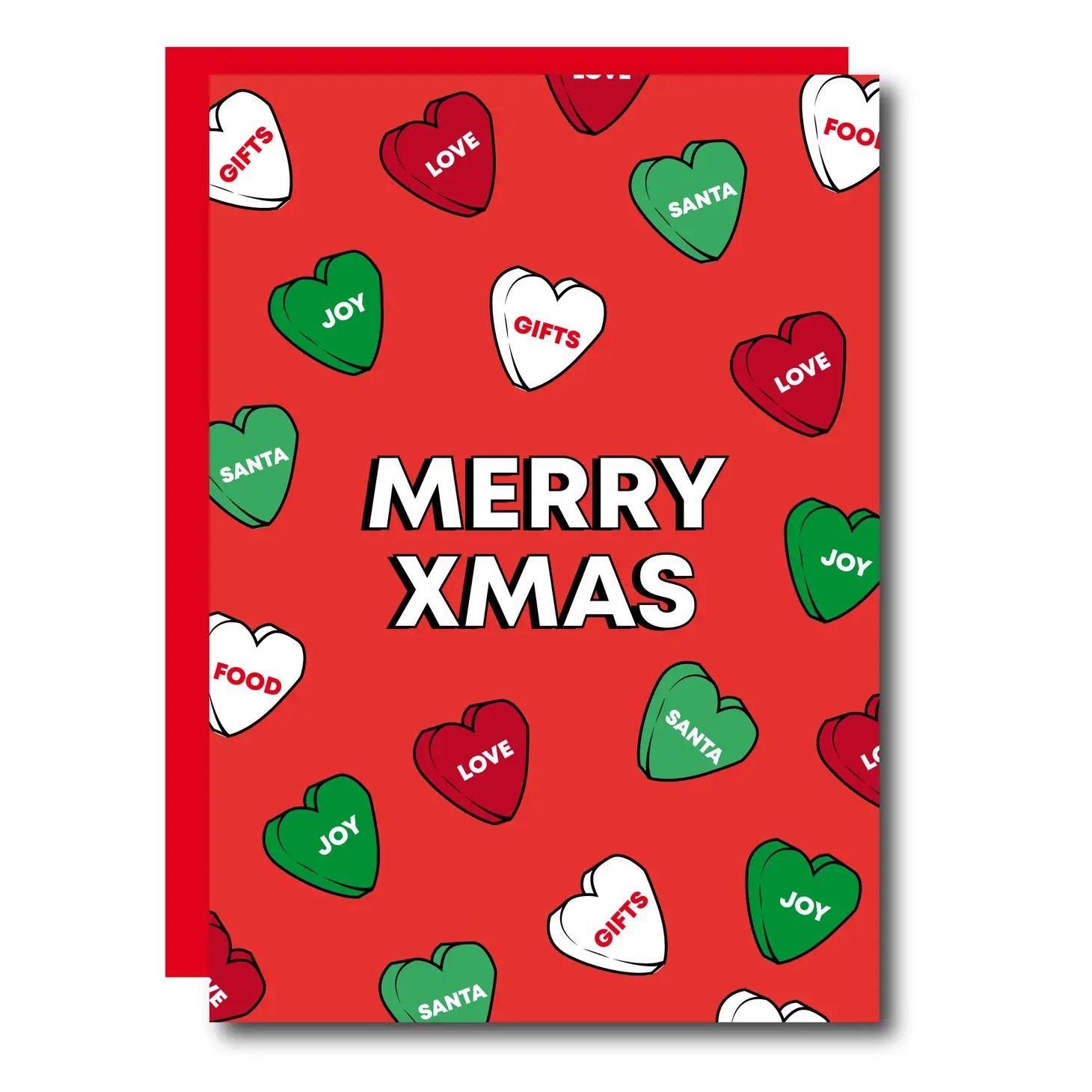 Studio Soph - Merry Xmas Hearts   - Julekort