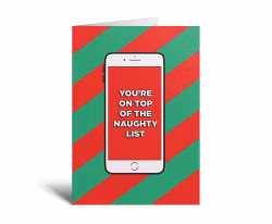 Studio Soph - You're On Top of the Naughty List  - Julekort