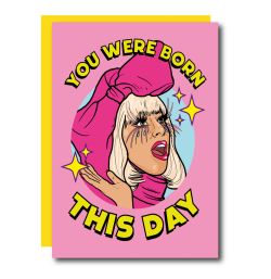 Studio Soph - You Were Born This Day Lady Gaga - Bursdagskort