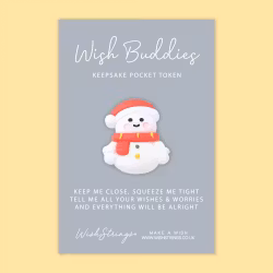 Wishstring Wishing Buddies Pockethug - Snømann
