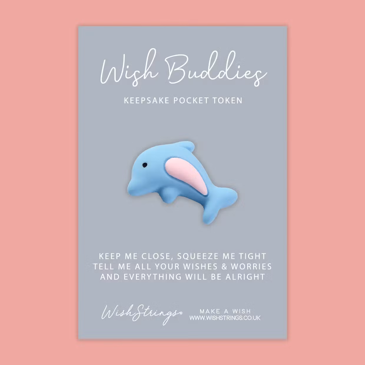 Wishstring Wishing Buddies Pockethug - Delfin