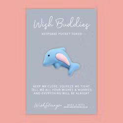 Wishstring Wishing Buddies Pockethug - Delfin