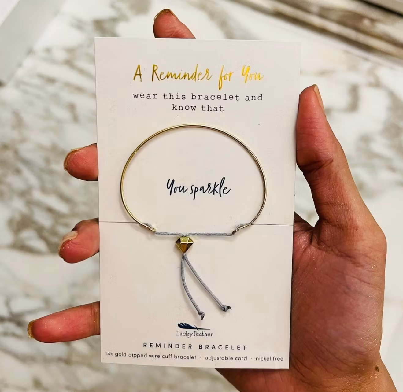 Lucky Feather - "You SPARKLE" Bracelet