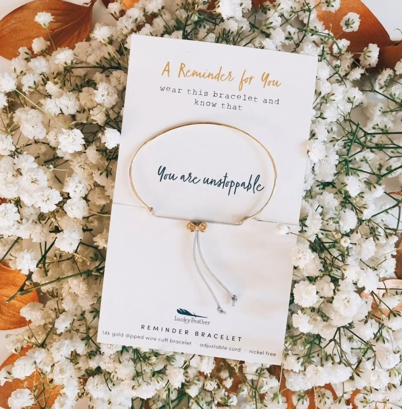 Lucky Feather - "You are UNSTOPPABLE" Bracelet