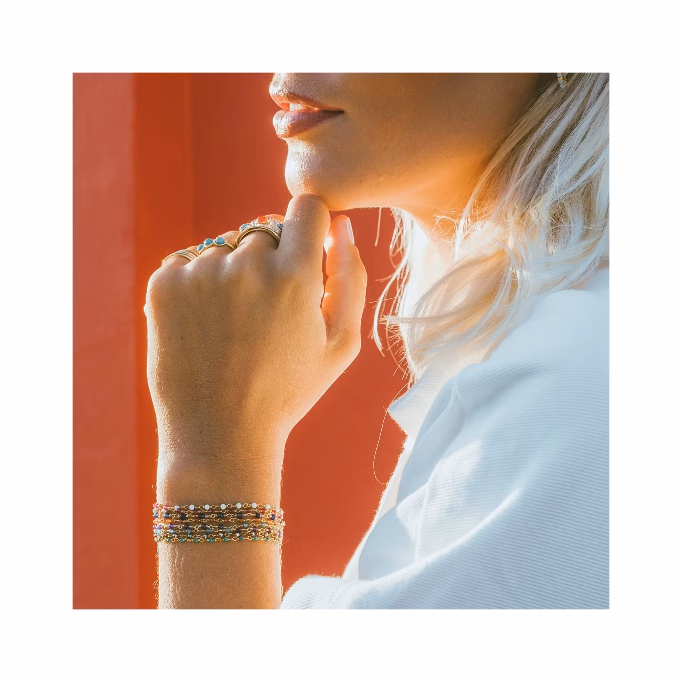 Une a Une - India Faceted Multicolor Bracelet