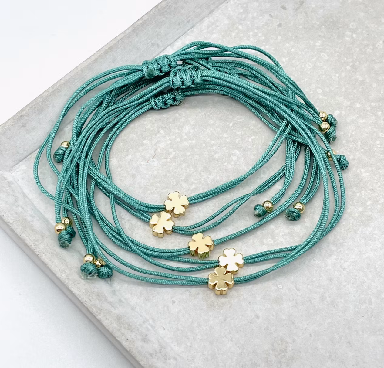 Parsley & Pepper - Lucky Charm Bracelet - Clover - Mint