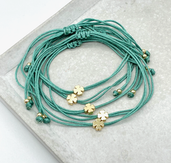 Parsley & Pepper - Lucky Charm Bracelet - Clover - Mint