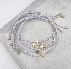 Parsley & Pepper - Lucky Charm Bracelet - Clover - Grå