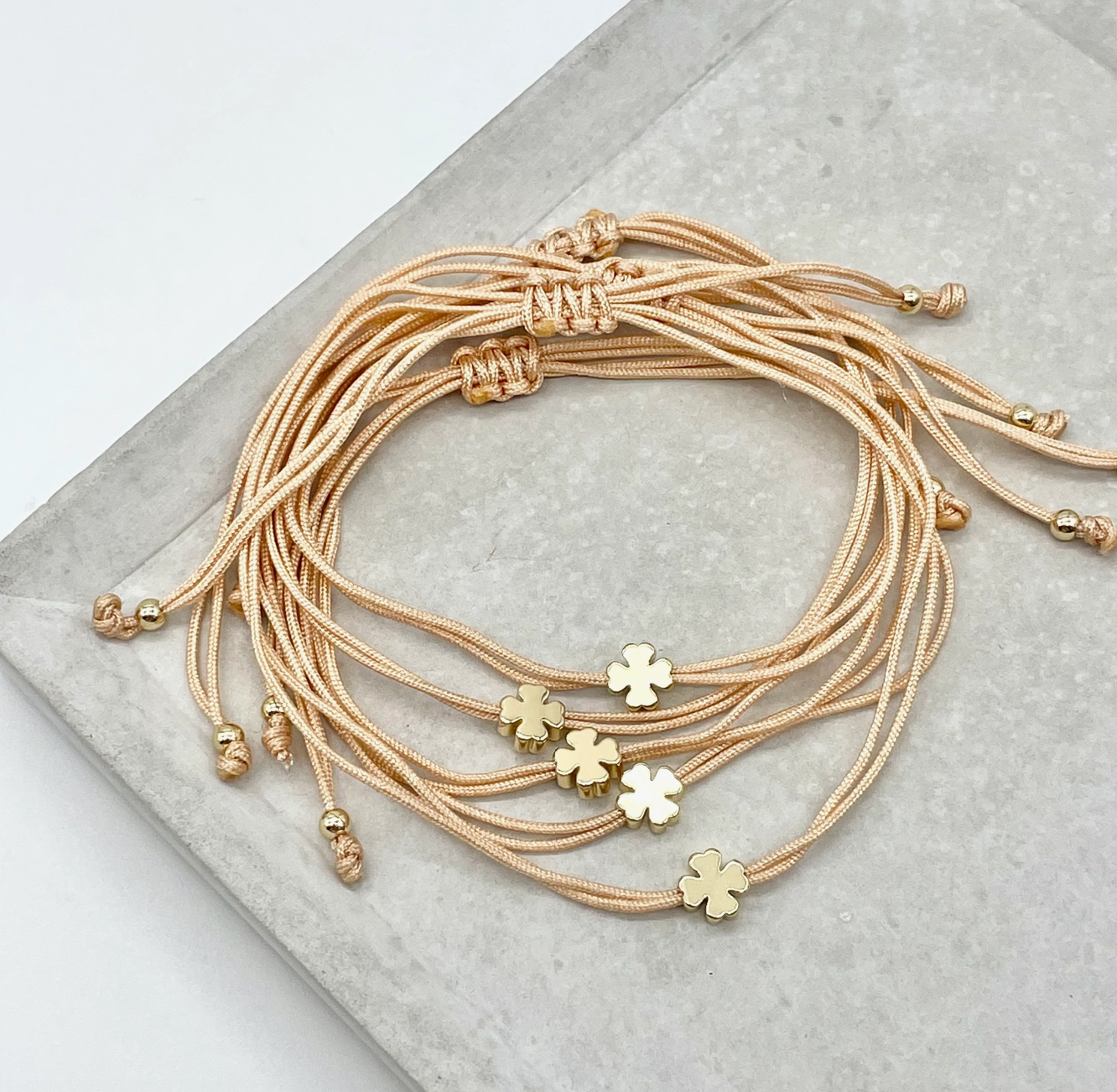 Parsley & Pepper - Lucky Charm Bracelet - Clover - Cream
