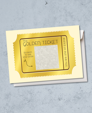 Raus Hverdag - Golden Ticket Skrapekort