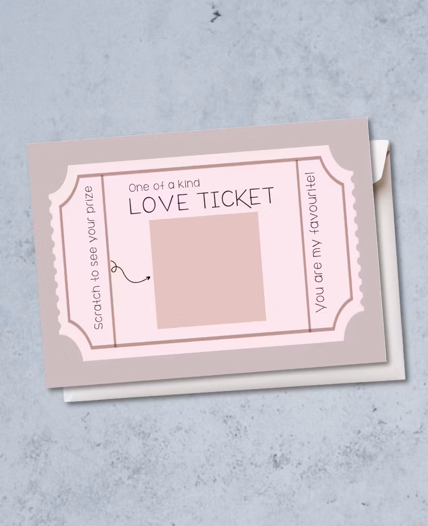 Raus Hverdag - Love Ticket Skrapekort