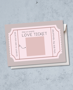 Raus Hverdag - Love Ticket Skrapekort